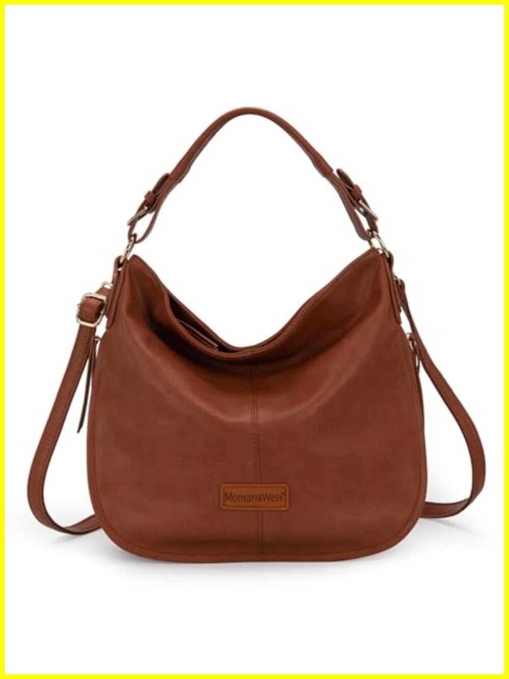 Vegan Leather Hobo Bag Women Shoulder Crossbody Purse with Pockets